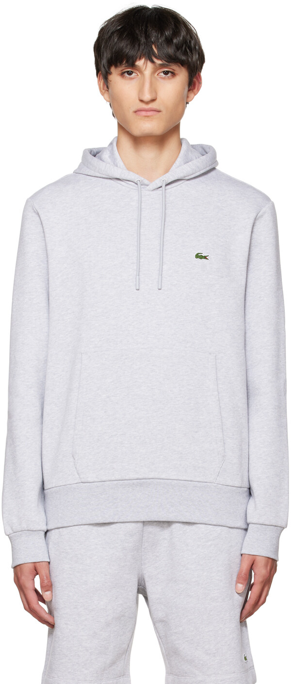 

Серый спортивный худи Lacoste