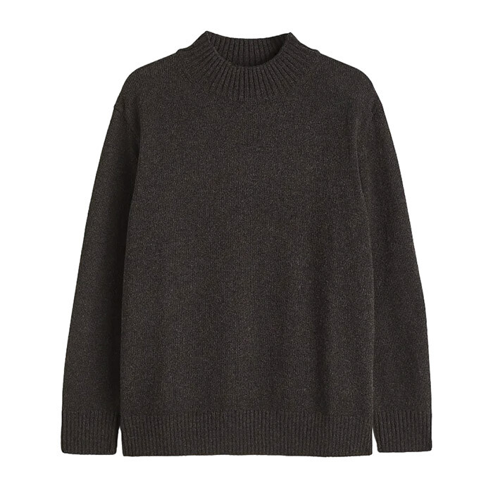 

Джемпер H&M Regular Fit Wool-blend, темно-коричневый