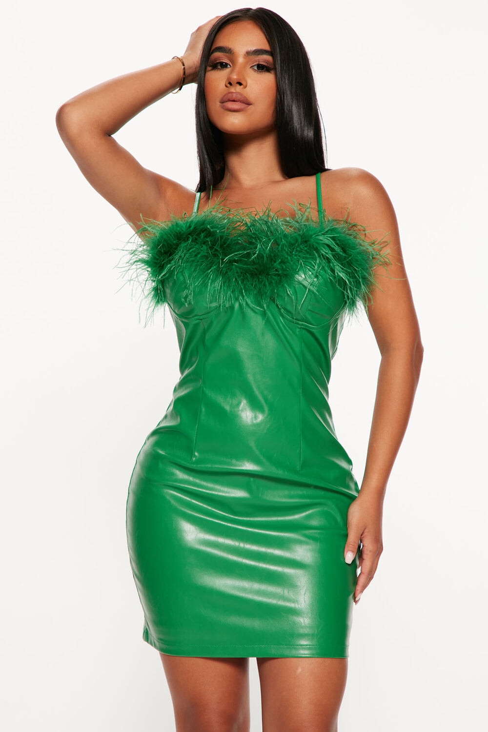 

Мини платье Fashion Nova HDD29356, зеленый