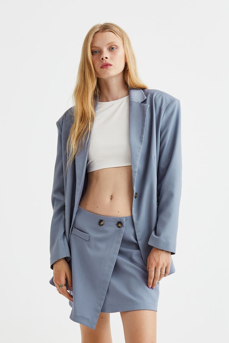 

Юбка мини-конверт H&M, синий голубь