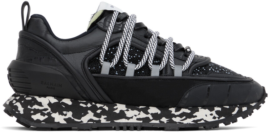 

Черные кроссовки Racer с микрожемчугом Balmain