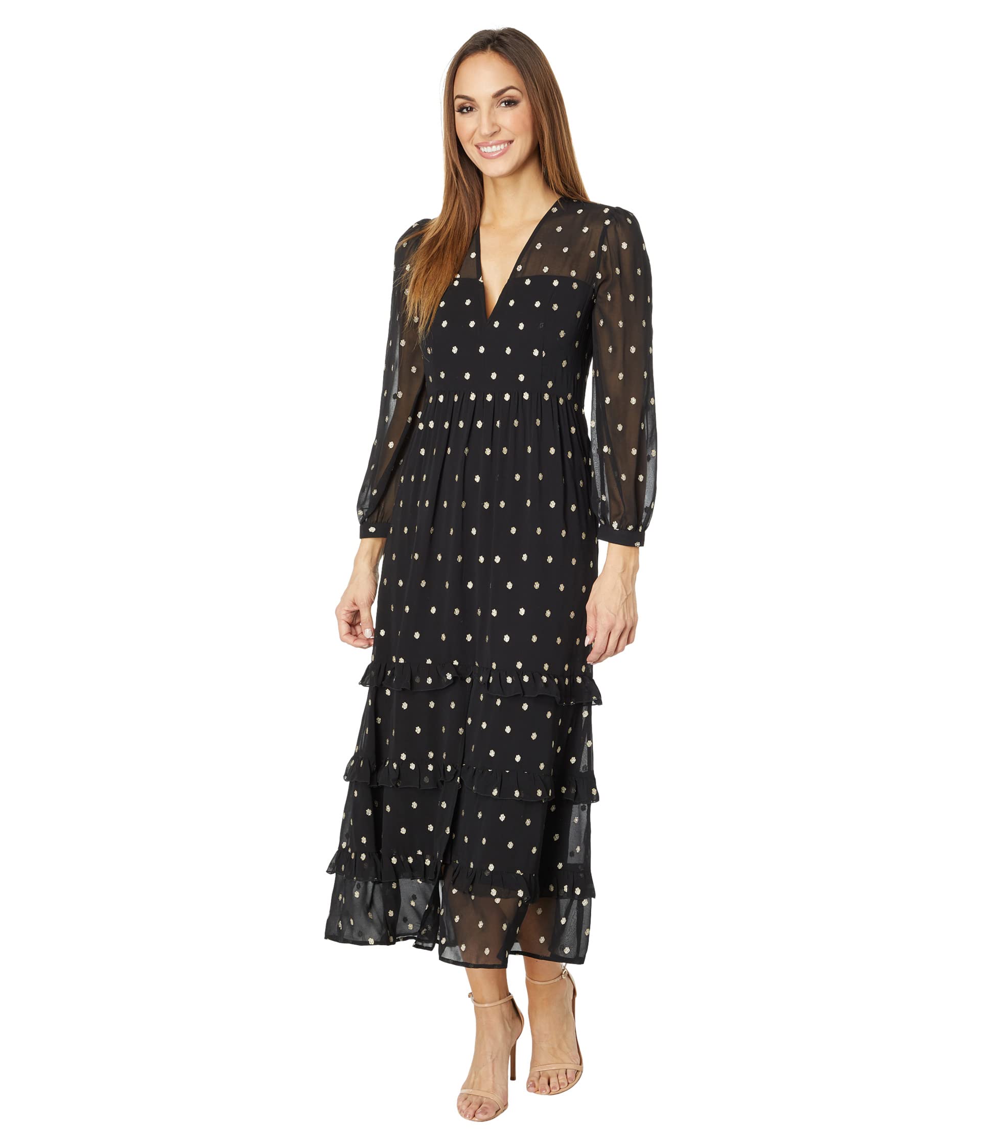 Платье Saltwater Luxe, Primrose Long Sleeve Jacquard Maxi Dress