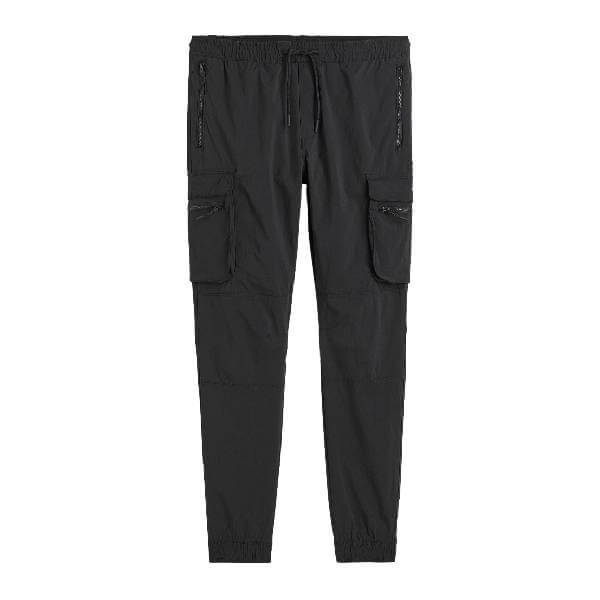 

Брюки из нейлона H&M Skinny Fit Nylon Cargo Joggers, черный