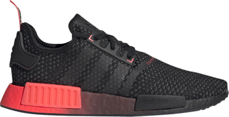 Кроссовки Adidas NMD_R1 Knit 'Black Signal Pink', черный - фото