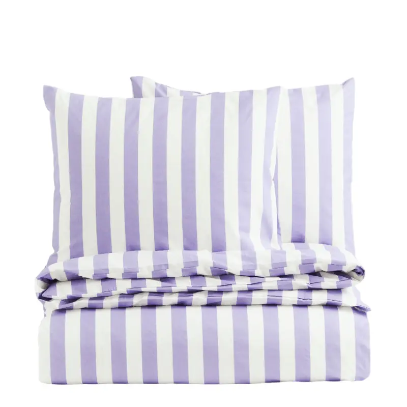 

Комплект двуспального постельного белья H&M Home, белый/светло-фиолетовый