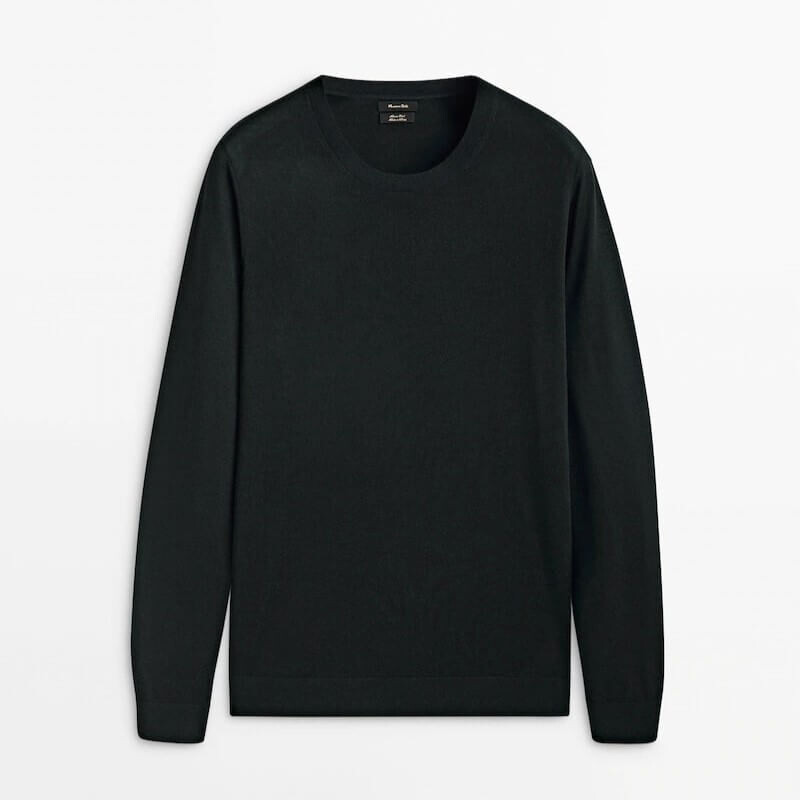 

Свитер Massimo Dutti Crew Neck, черный