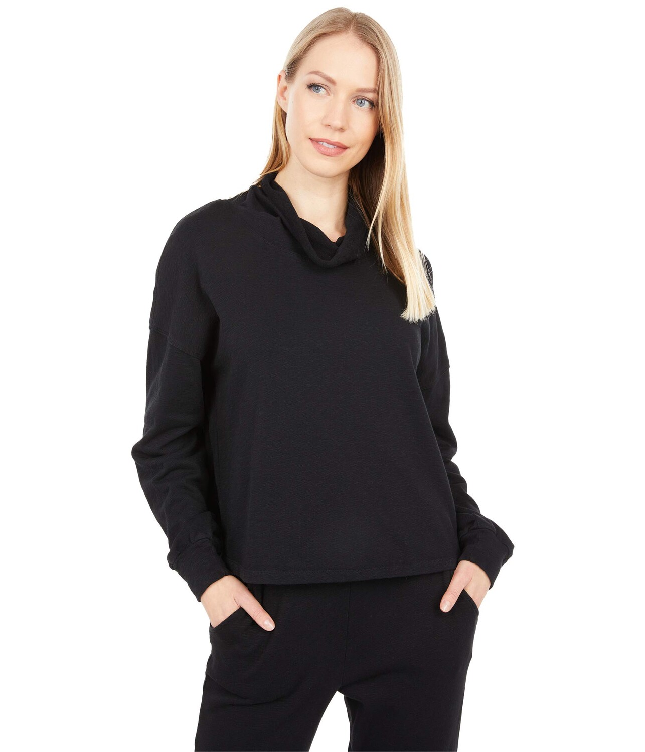 

Толстовка bobi Los Angeles, Sustainable Slub Terry Turtleneck Long Sleeve Sweatshirt