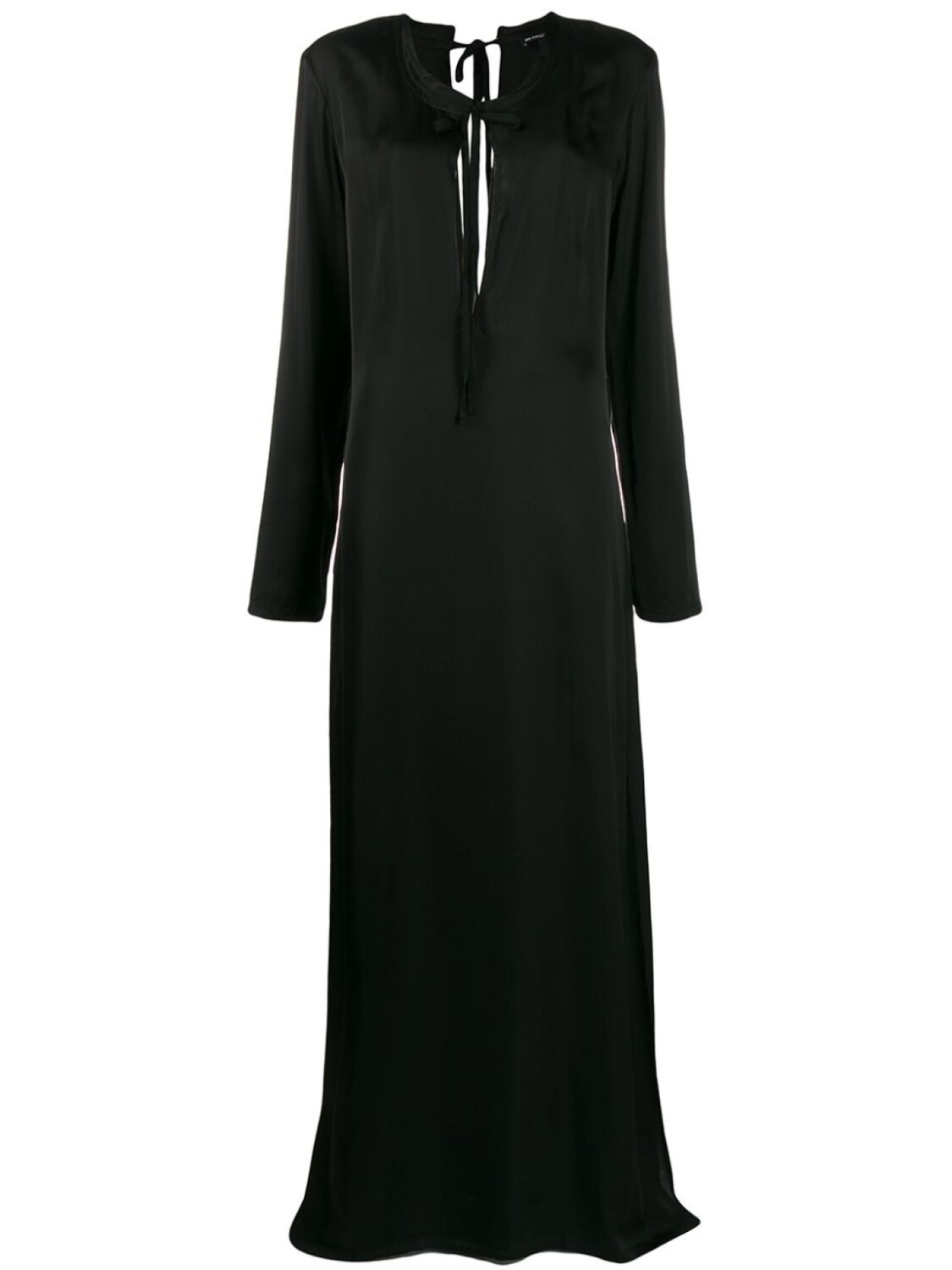 

Платье с длинными рукавами и завязками Ann Demeulemeester, черный