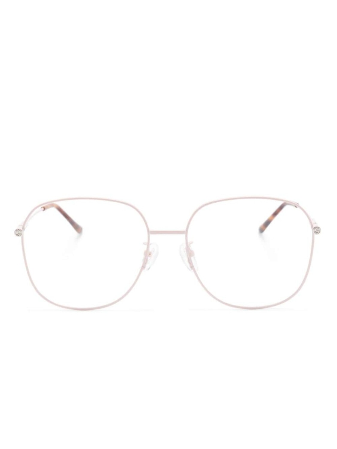 

Gucci Eyewear Double G square-frame glasses, розовый
