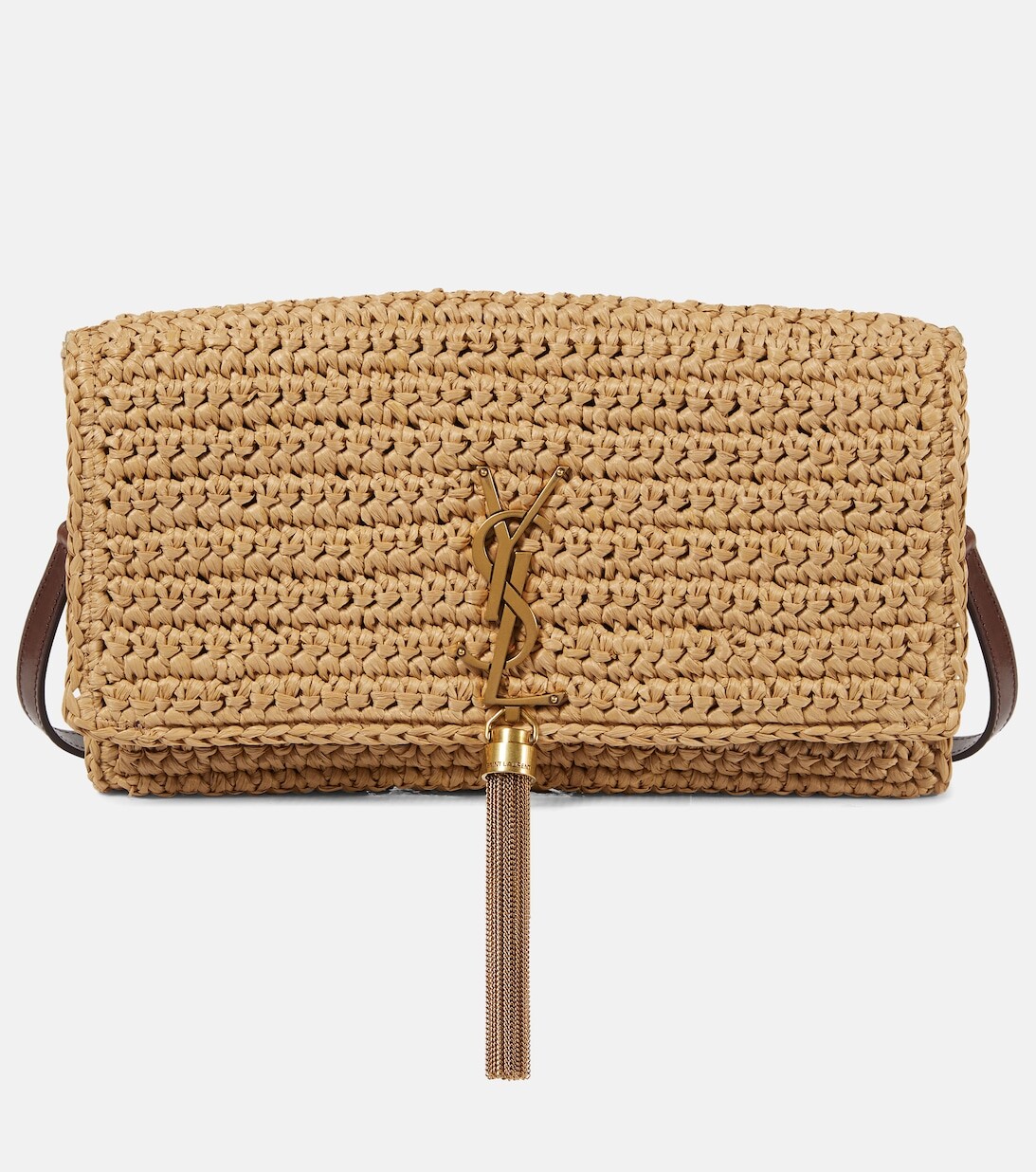 

Сумка на плечо Kate 99 из рафии Saint Laurent, бежевый