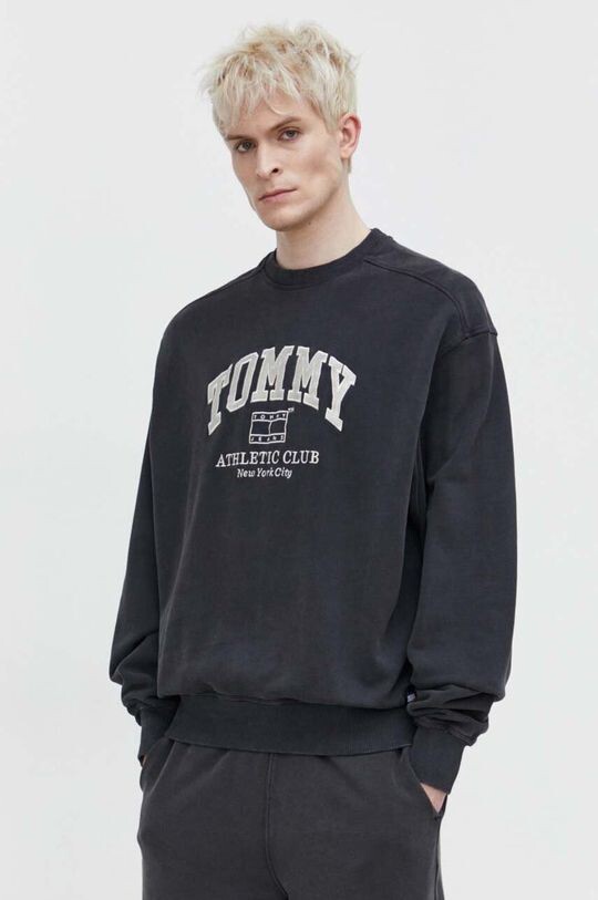 

Хлопковая толстовка Tommy Jeans, серый