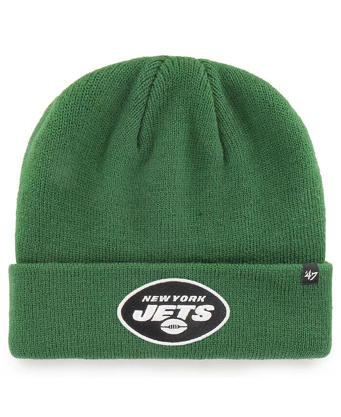 

Мужская зеленая вязаная шапка с манжетами '47 New York Jets Primary Basic '47 Brand, зеленый