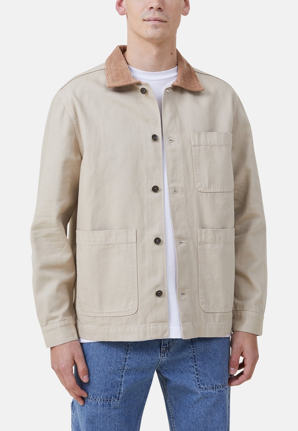 Легкая куртка Cotton On, бежевый легкая куртка heavy cotton on цвет natural oversized check