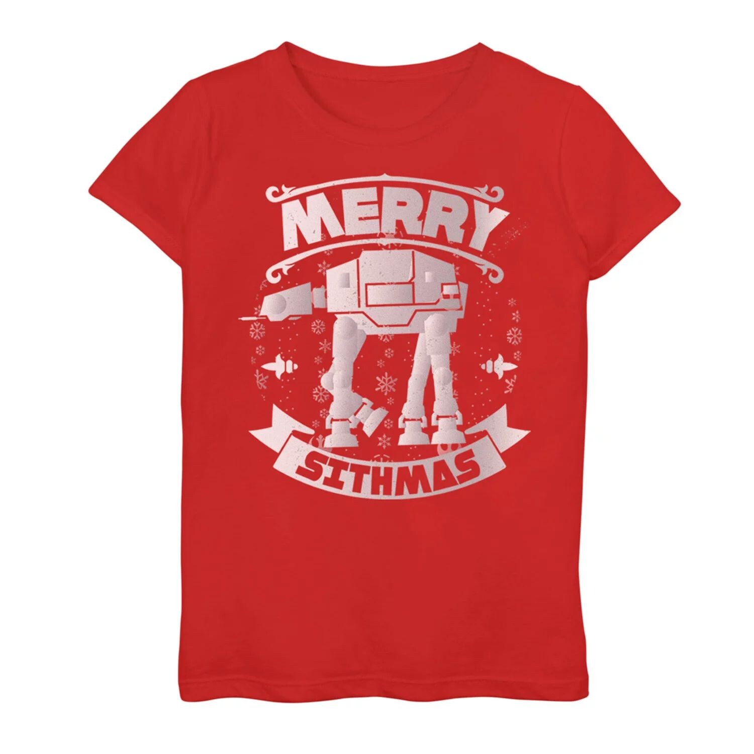 

Футболка с рисунком «Звездные войны AT-AT Merry Sithmas Holiday» для девочек 7–16 лет Star Wars