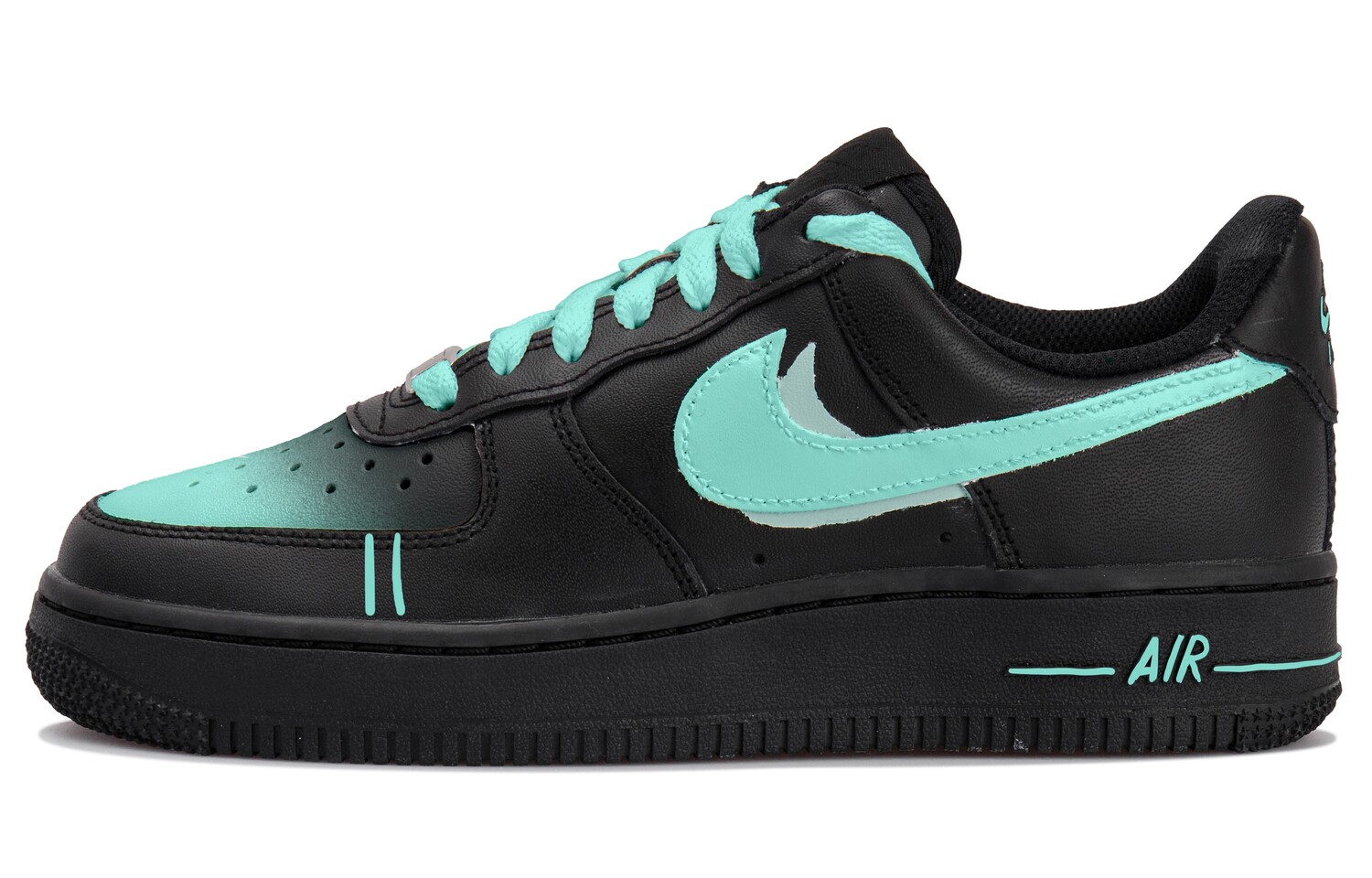 

Кроссовки Nike Air Force 1 Skateboarding Shoes Women's Low-top Black/green, черный/зеленый