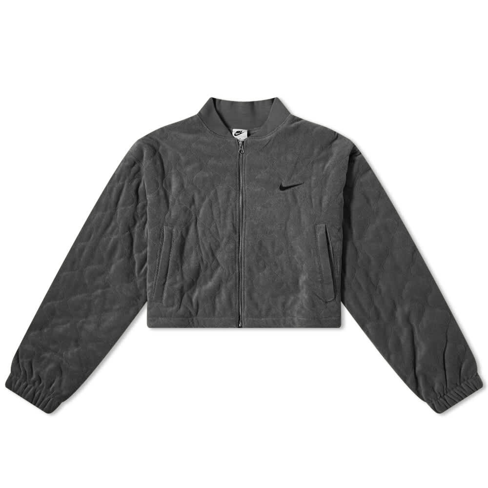 

Куртка укороченная Nike Terry Quilted, темно-серый