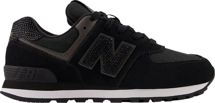 

Кроссовки New Balance 574 Little Kid 'Black Metallic', черный