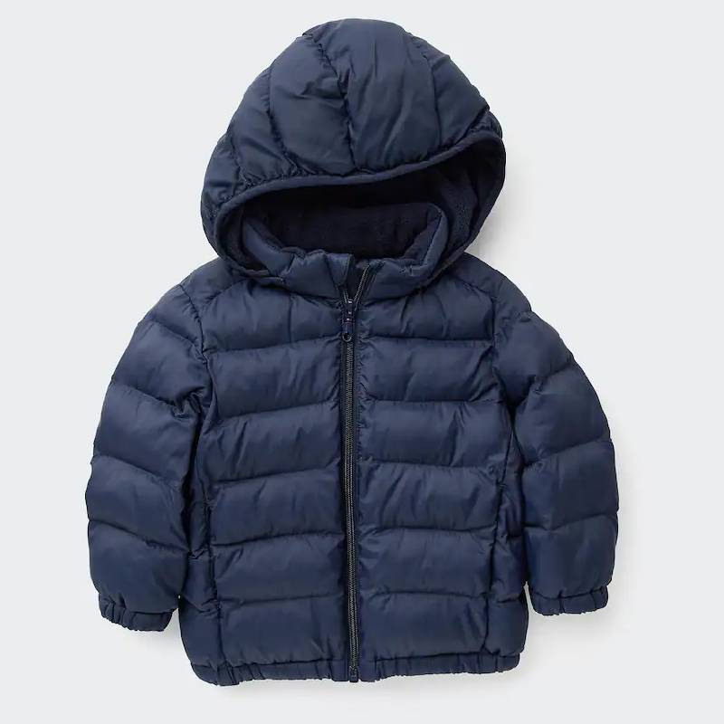 Куртка легкая для малышей Uniqlo Washable Zipped, темно-синий куртка uniqlo fluffy fleece zipped темно серый