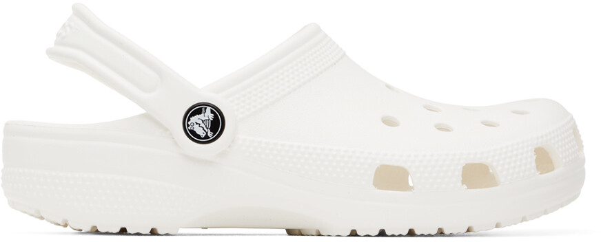 

Белые классические сабо Crocs
