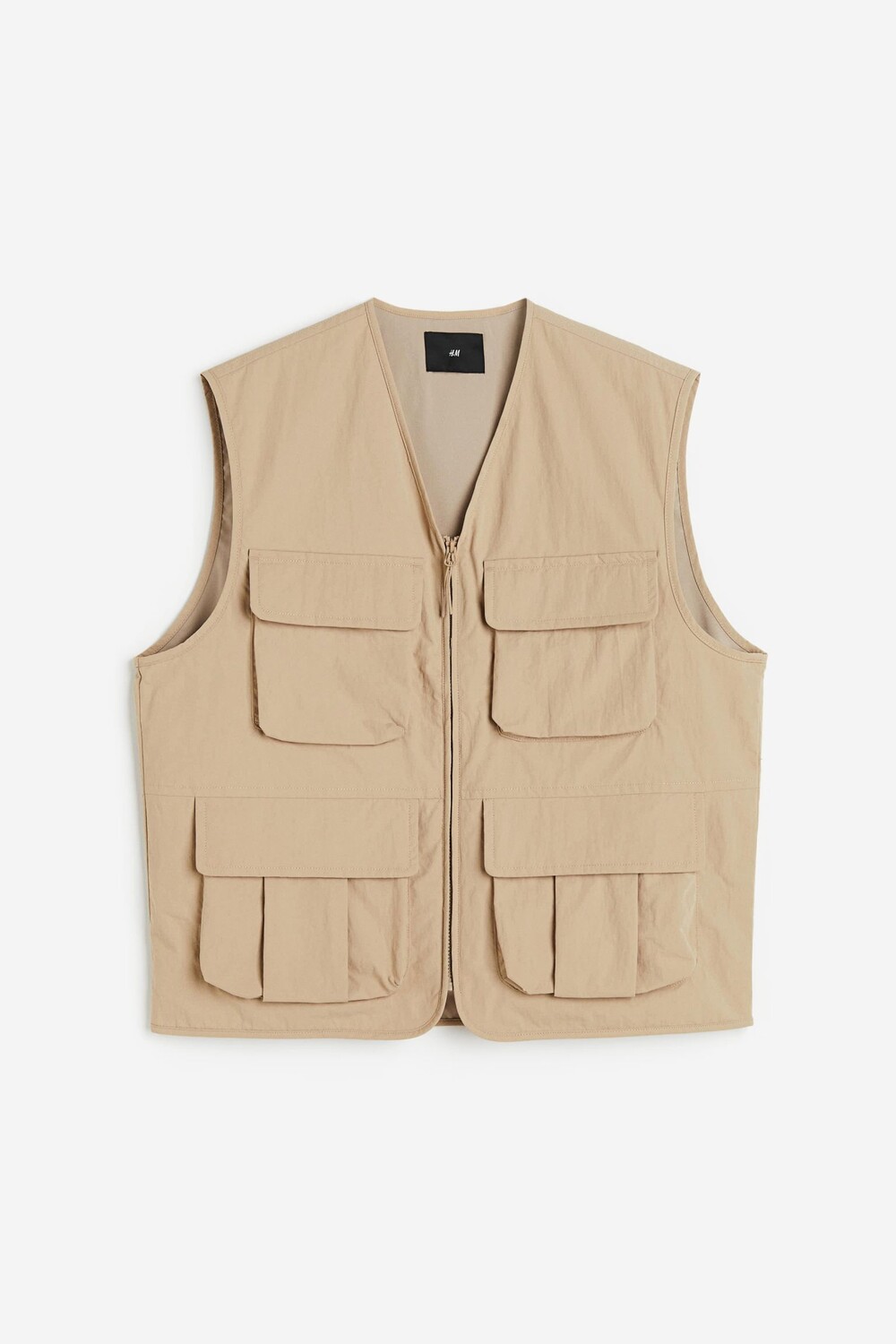 

Жилет H&M Relaxed Fit Nylon Cargo, бежевый