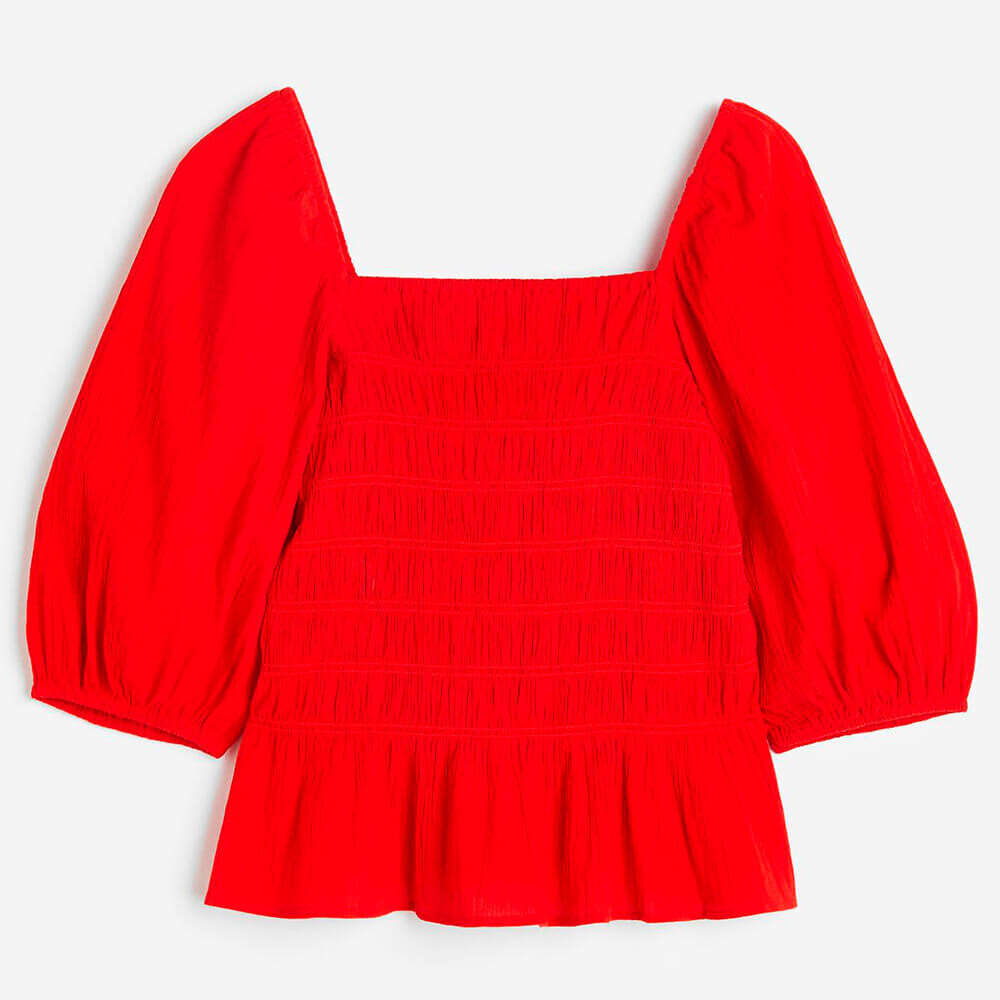 

Блузка H&M Smocked, красный