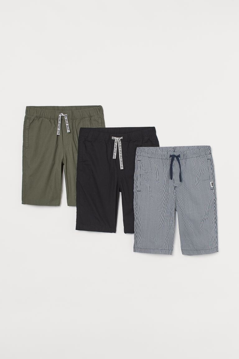 

3 пары хлопковых шорт H&M