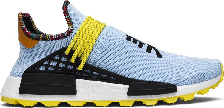 цена Мужские кроссовки Adidas Pharrell x NMD Human Race, бирюзовый/желтый