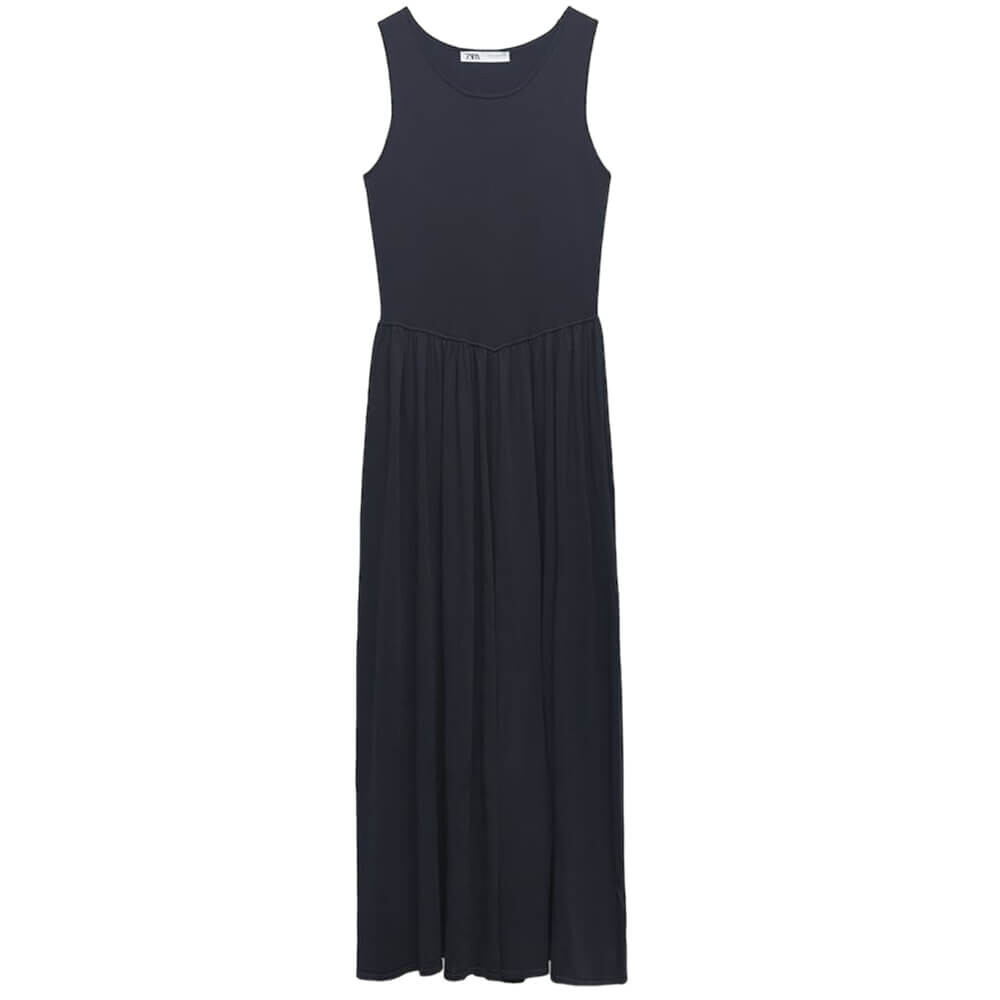 

Платье Zara Knit Midi, темно-синий