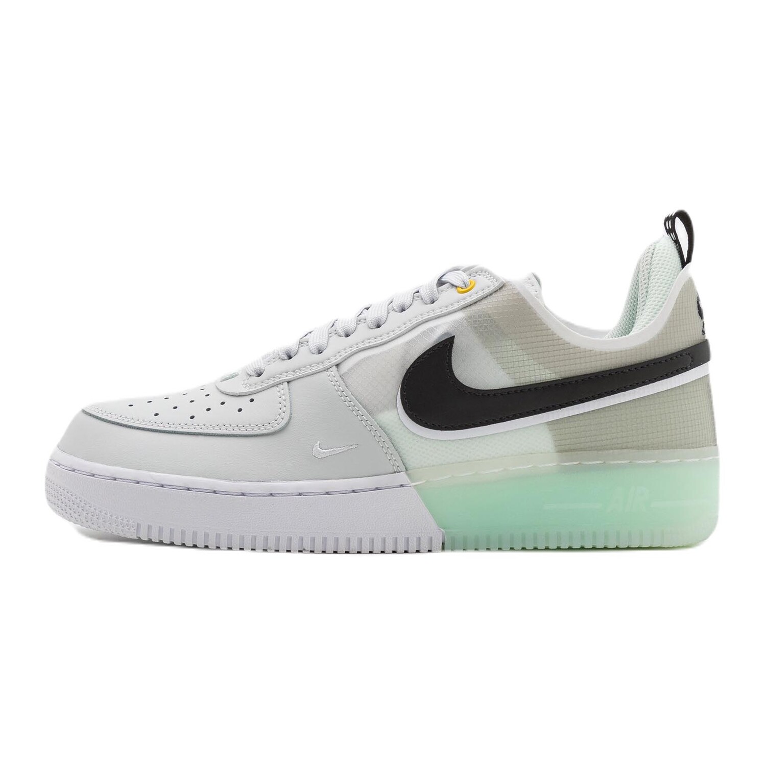 

Кроссовки Nike Air Force 1 React Unisex, серый/салатовый/черный