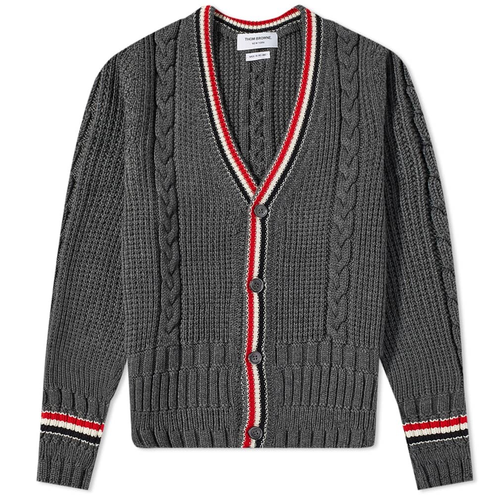 

Джемпер Thom Browne Cable Knit Cardigan, Серый
