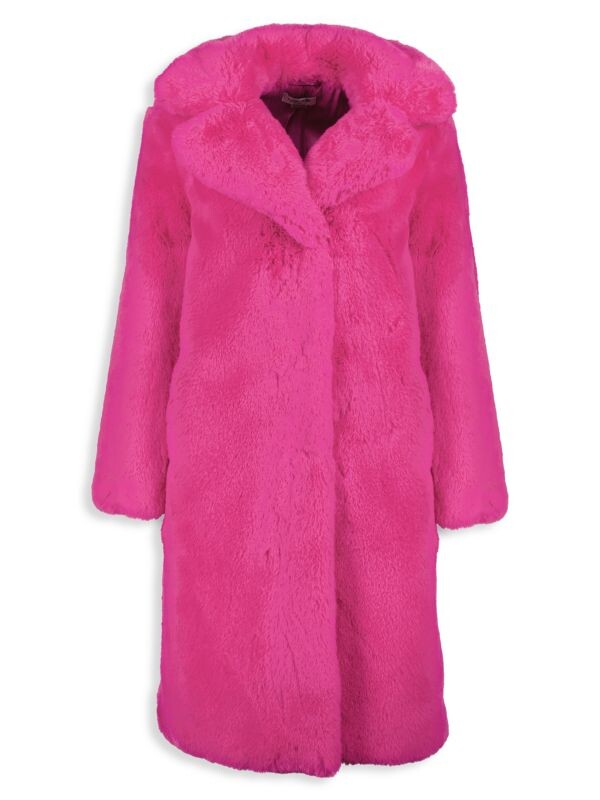 

Удлиненная шуба из искусственного меха savannah NOIZE Hot pink