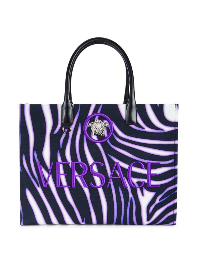

сумка-тоут с логотипом Versace, цвет Orchid Multi