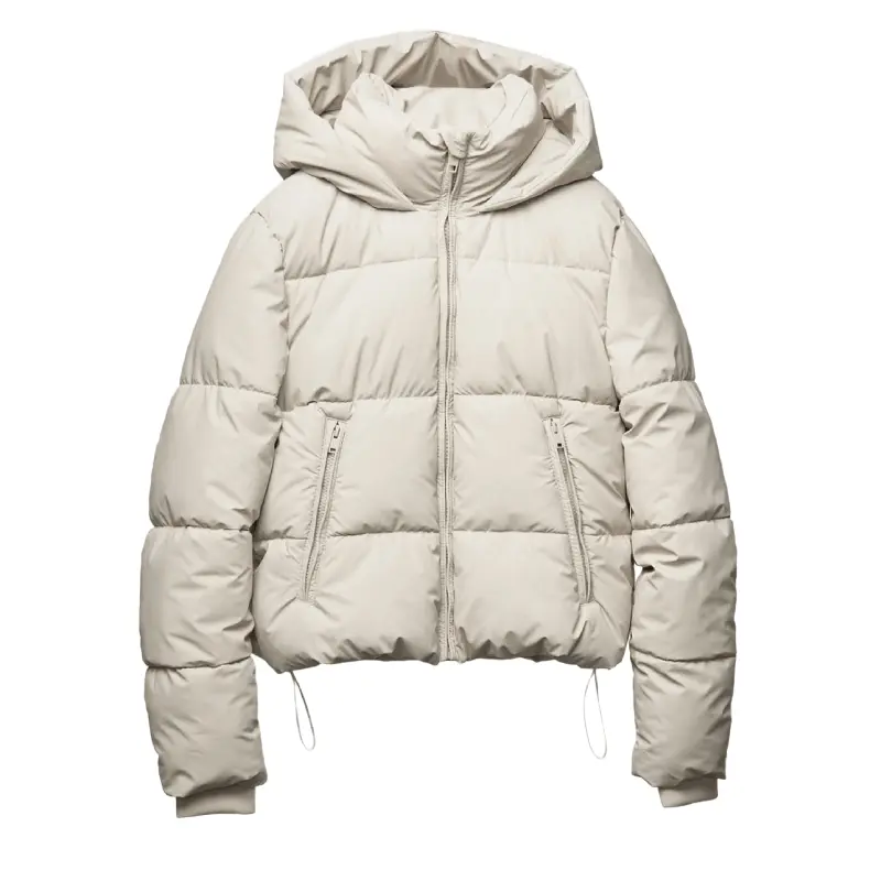 

Куртка утепленная Zara Rubberised, светло-серый