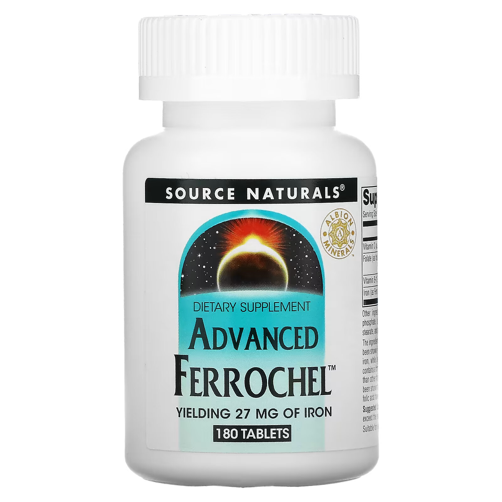 цена Source Naturals, Advanced Ferrochel, улучшенная формула, 180 таблеток