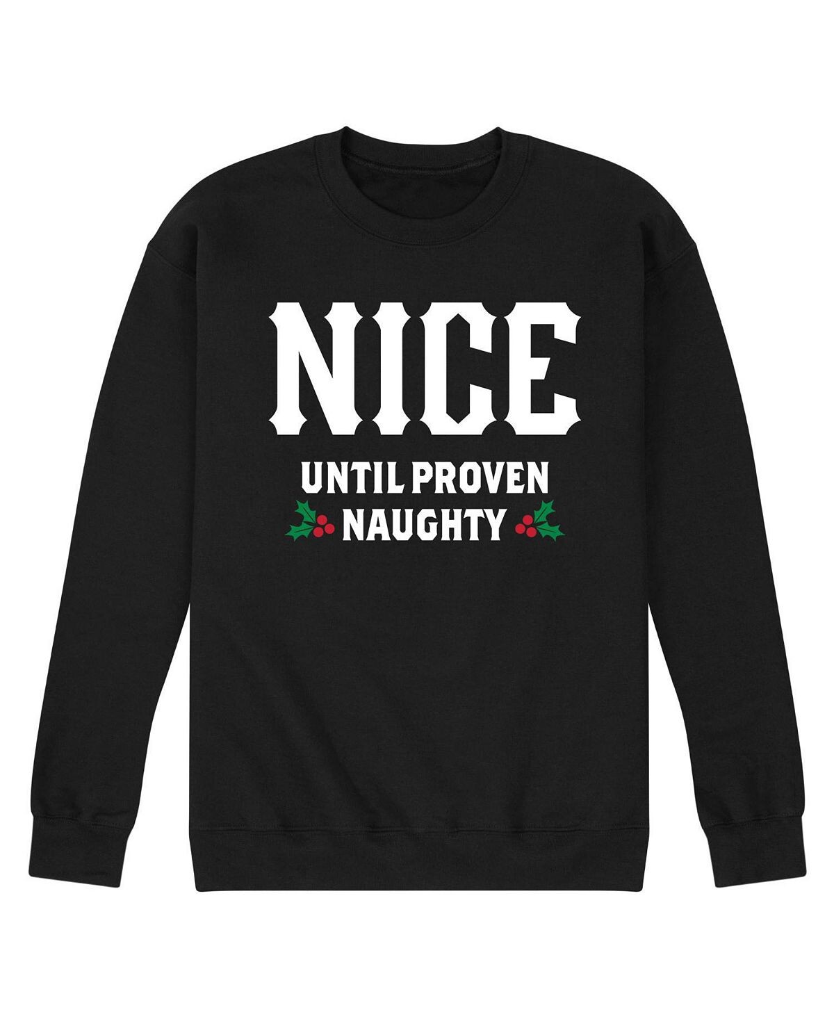 

Мужская флисовая футболка nice until proven naughty AIRWAVES, черный