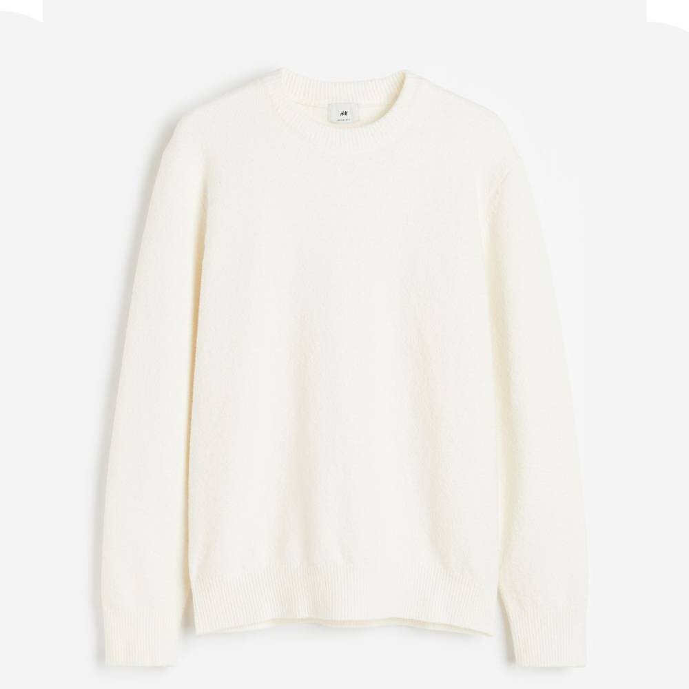 

Джемпер H&M Regular Fit Bouclé-knit, светло-бежевый