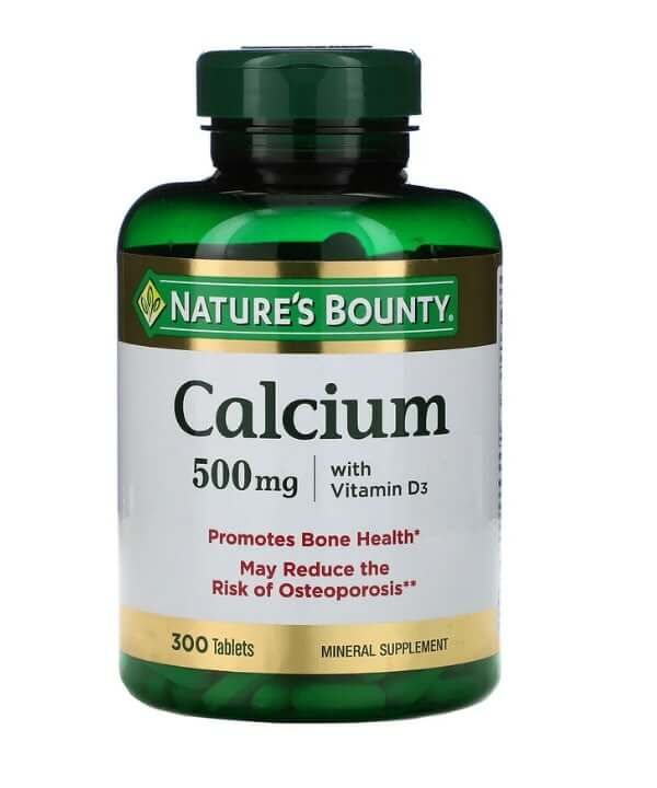 Кальций с витамином D3, 500 мг, 300 таблеток, Nature's Bounty