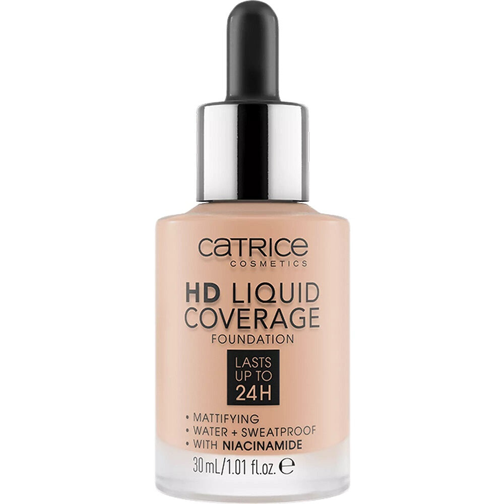 

Catrice HD Liquid Coverage Foundation 24H матирующая тональная основа для лица 020 Rose Beige 30мл