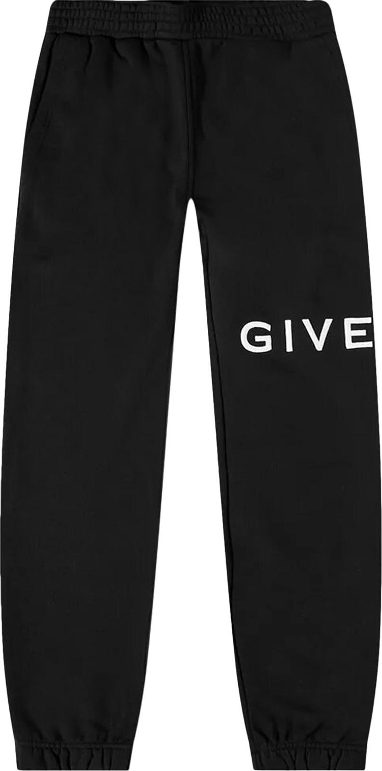 Спортивные брюки Givenchy Embroidered Logo Sweatpants 'Black', черный - фото