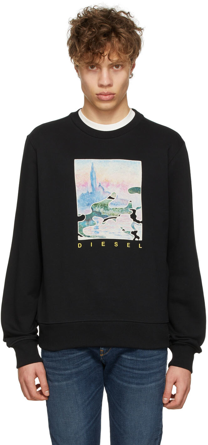 

Черный хлопковый свитшот Diesel