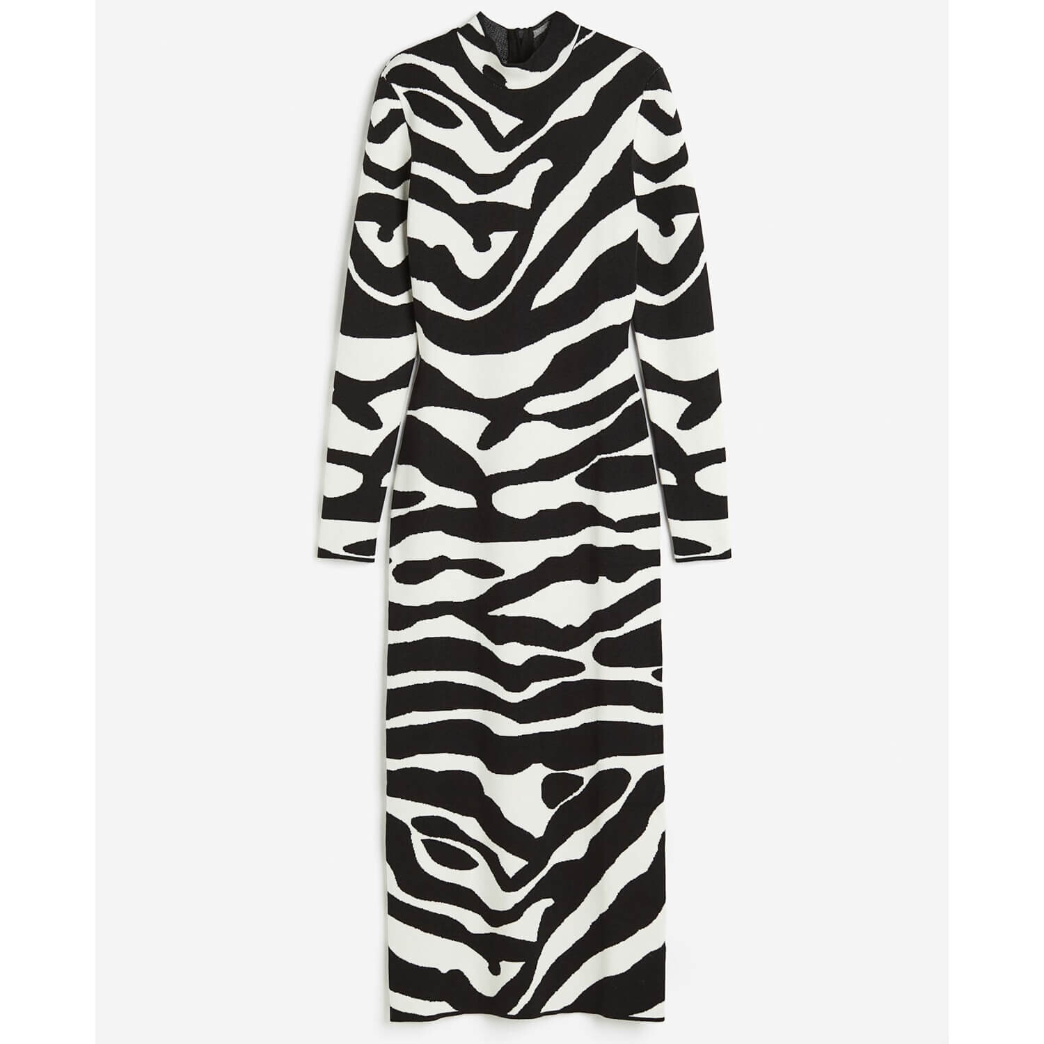 

Платье H&M Jacquard-knit Zebra Print, черный