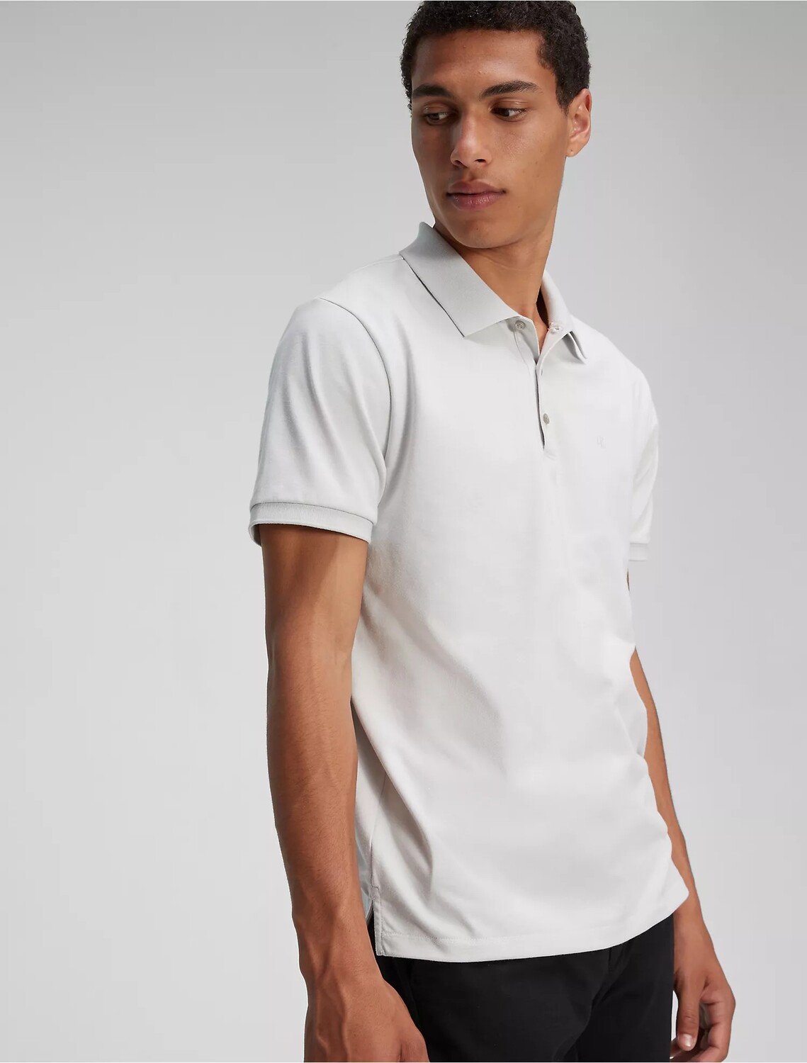 

Футболка поло Calvin Klein Classic Smooth Cotton, светло-серый