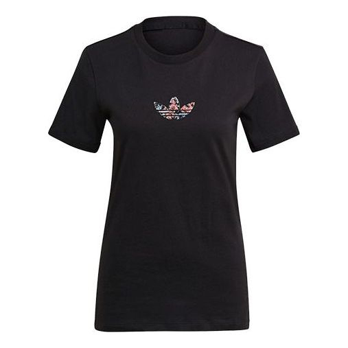 Футболка Adidas originals Sports Running Logo Round Neck Short Sleeve Black T-Shirt, Черный