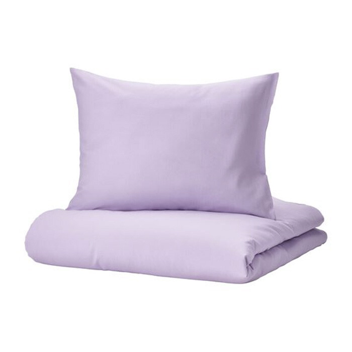 

Комплект постельного белья Ikea Nattsvarmare, 3 предмета, 240x220/80x80, сиреневый