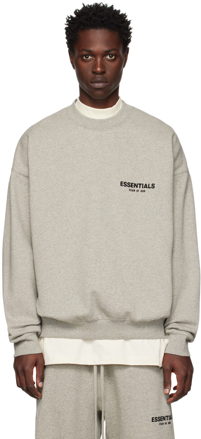 

Серый свитшот с круглым вырезом Essentials