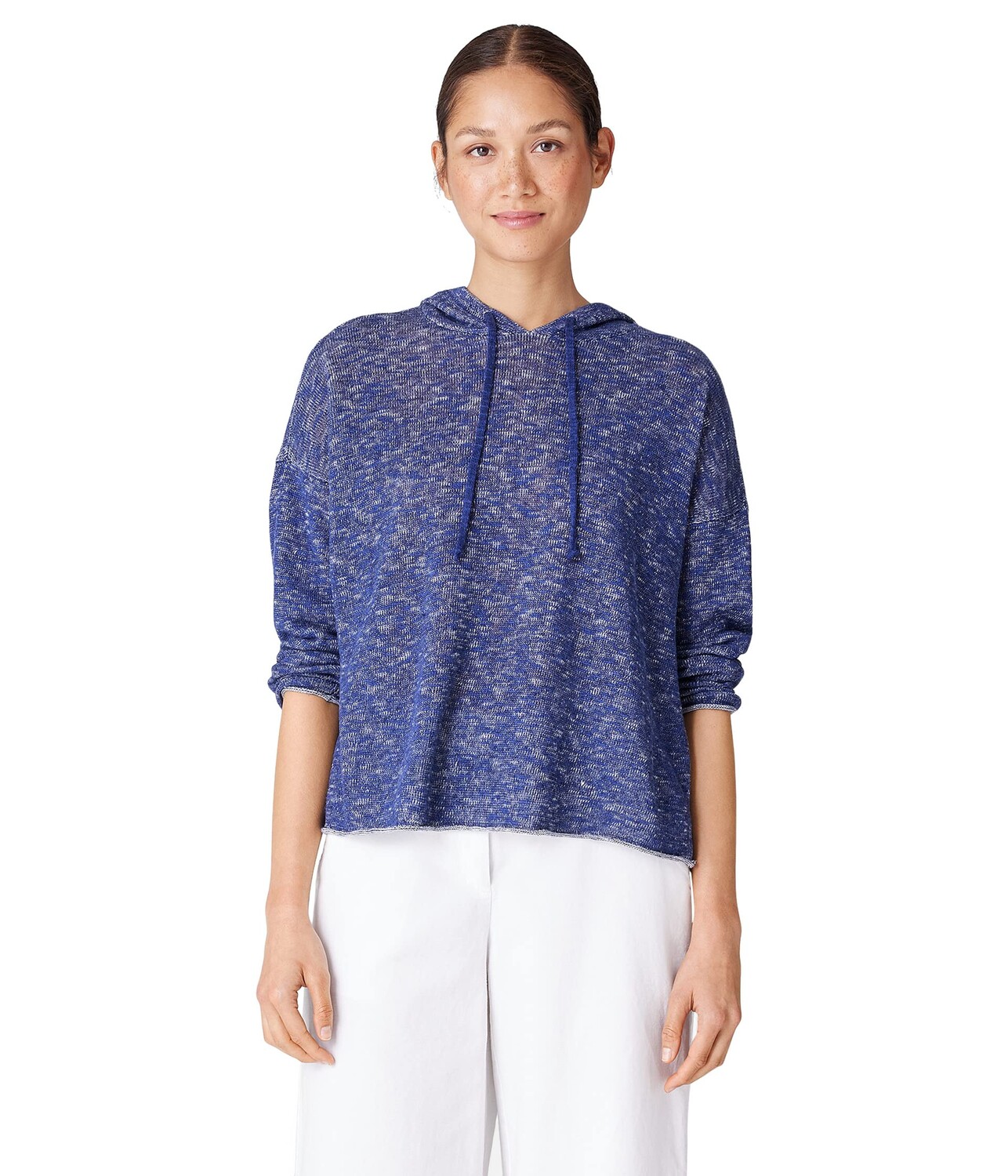 

Худи Eileen Fisher, Short Hoodie Pullover, Синий