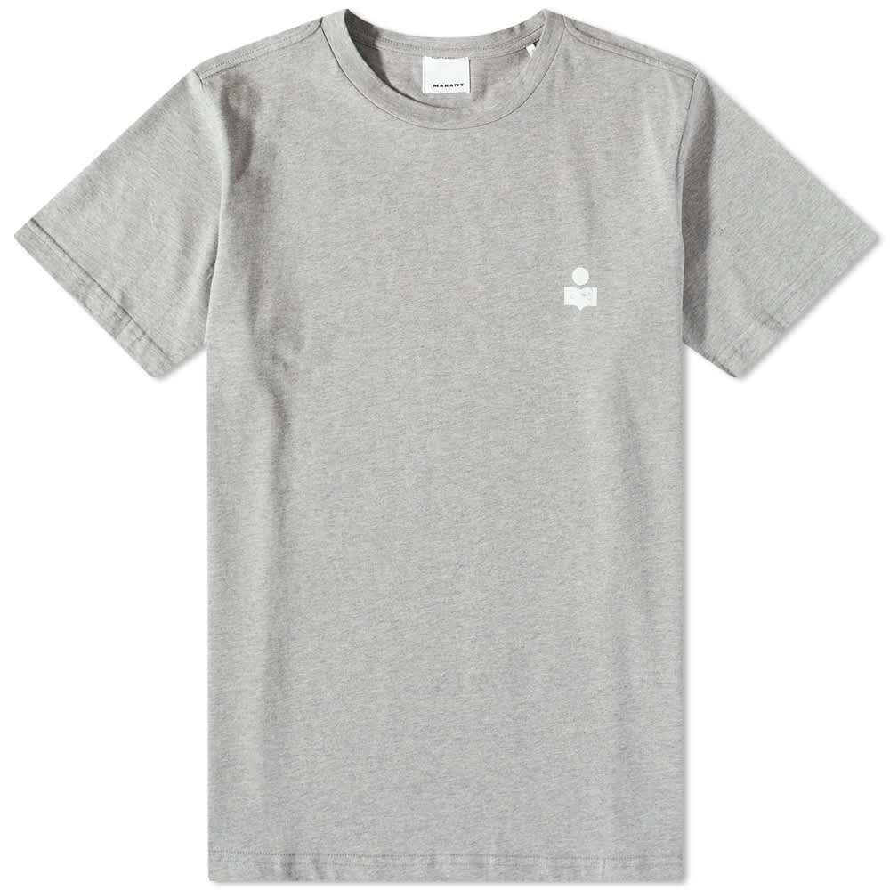 

Футболка Isabel Marant Zafferh Small Logo Tee, Серый