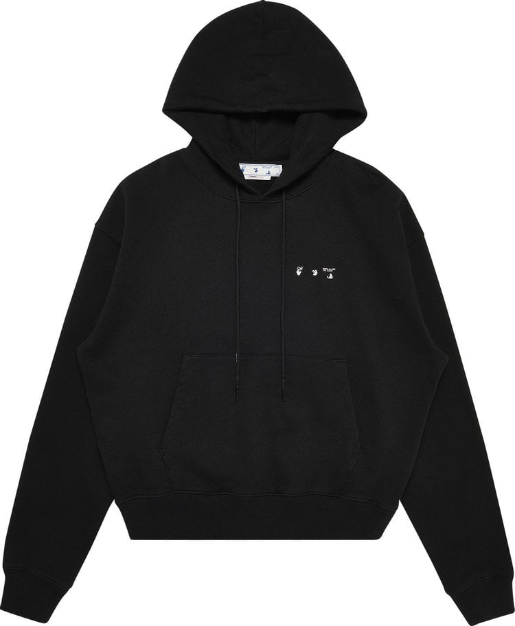 Худи Off-White Caravag Paint Over Hoodie 'Black', черный - фото