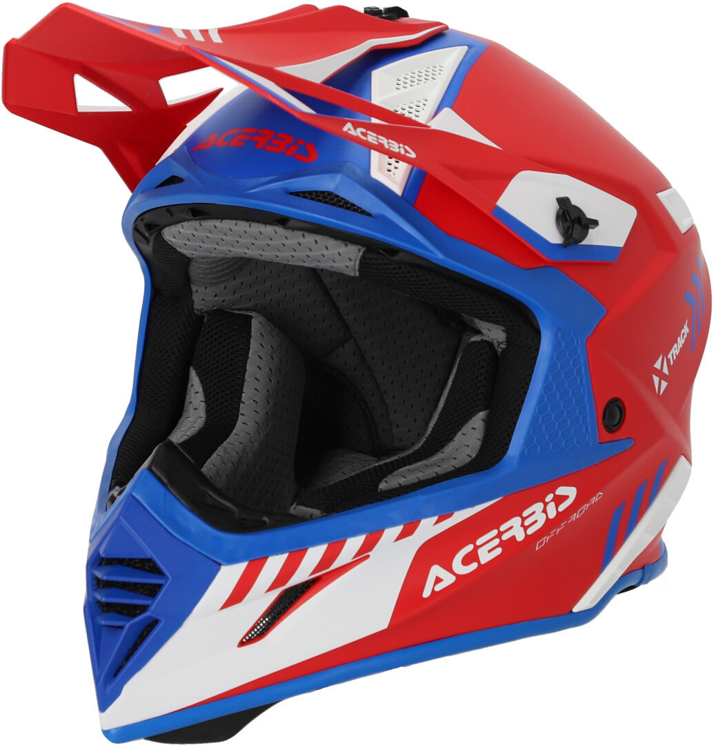 Шлем Acerbis X-Track Mips для мотокросса, красный/синий шлем acerbis x track mips для мотокросса желтый черный