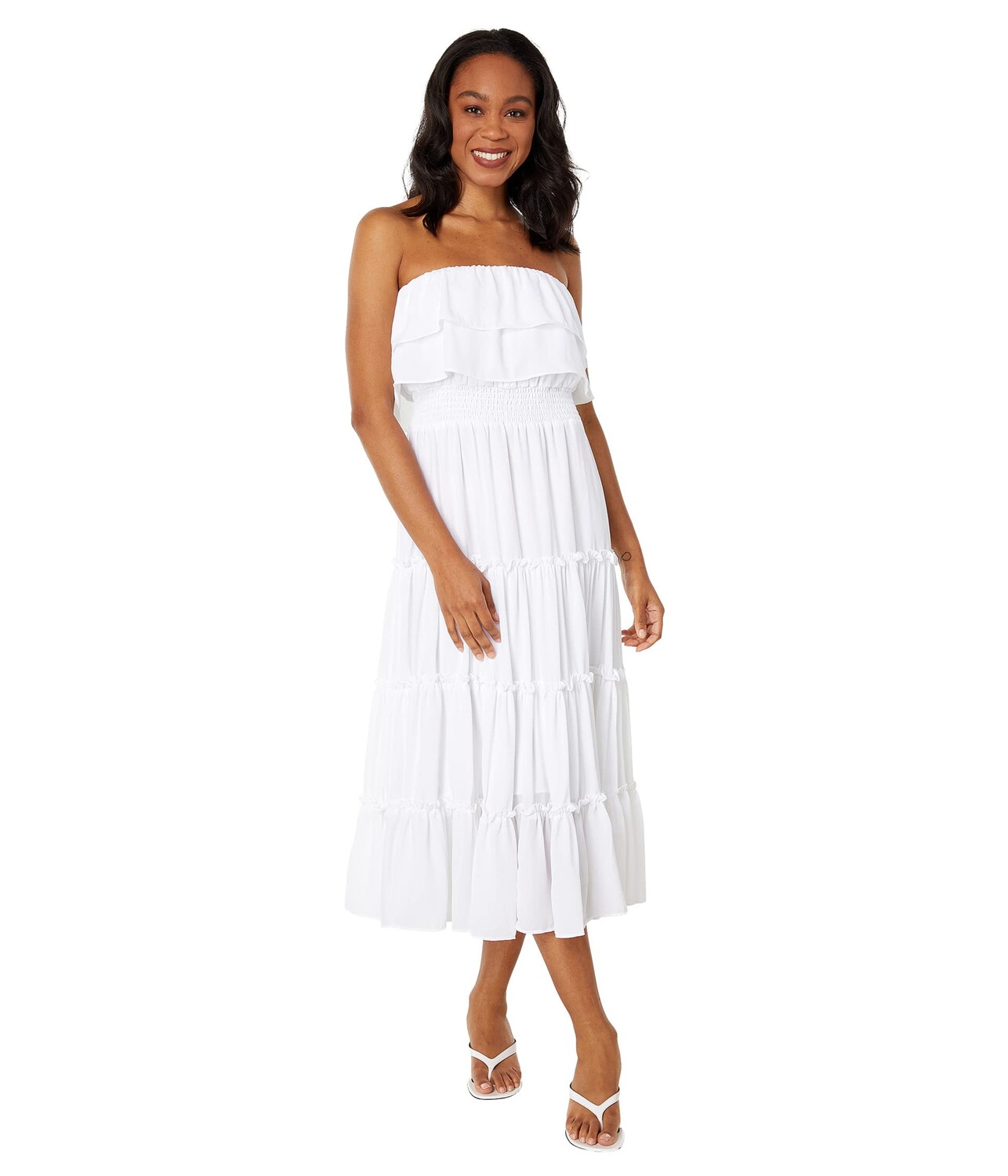 

Платье 1.STATE, Strapless Ruffle Tiered Maxi Dress
